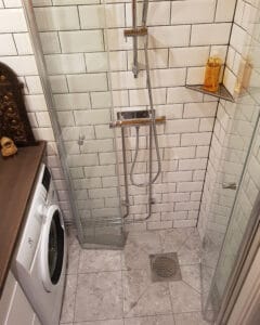 Badrumsrenovering i Fålhagen, dusch